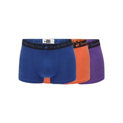 Beverly Hills Polo Club Multi-coloured pack of three hipster trunks